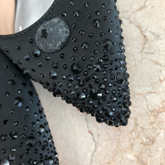 Badgley Miscka Women’s Haddie Loafer Flat Missing The Front Crystal Flower - Picture 6 of 16